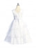 Little Girls White Illusion Neck Ruffle Skirt Communion Dress 2-6